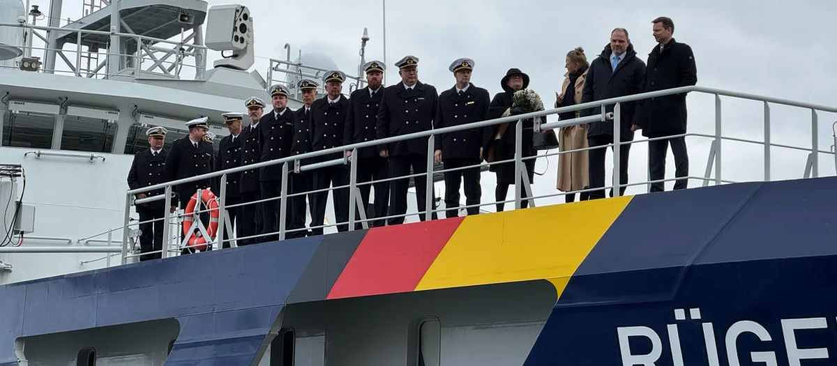 Ceremonial christening of the LNG Multi-Purpose Patrol Vessel RÜGEN 