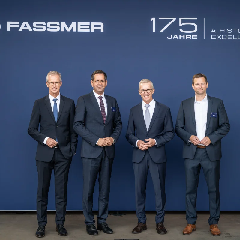 v.l.n.r. Holger Fassmer, Olaf Lies, Harald Fassmer, Jan Henkel