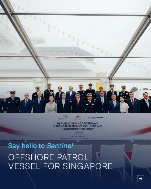 Yesterday, the Offshore Patrol Vessel (OPV) Sentinel for the Republic of Singapore Navy (RSN) was…